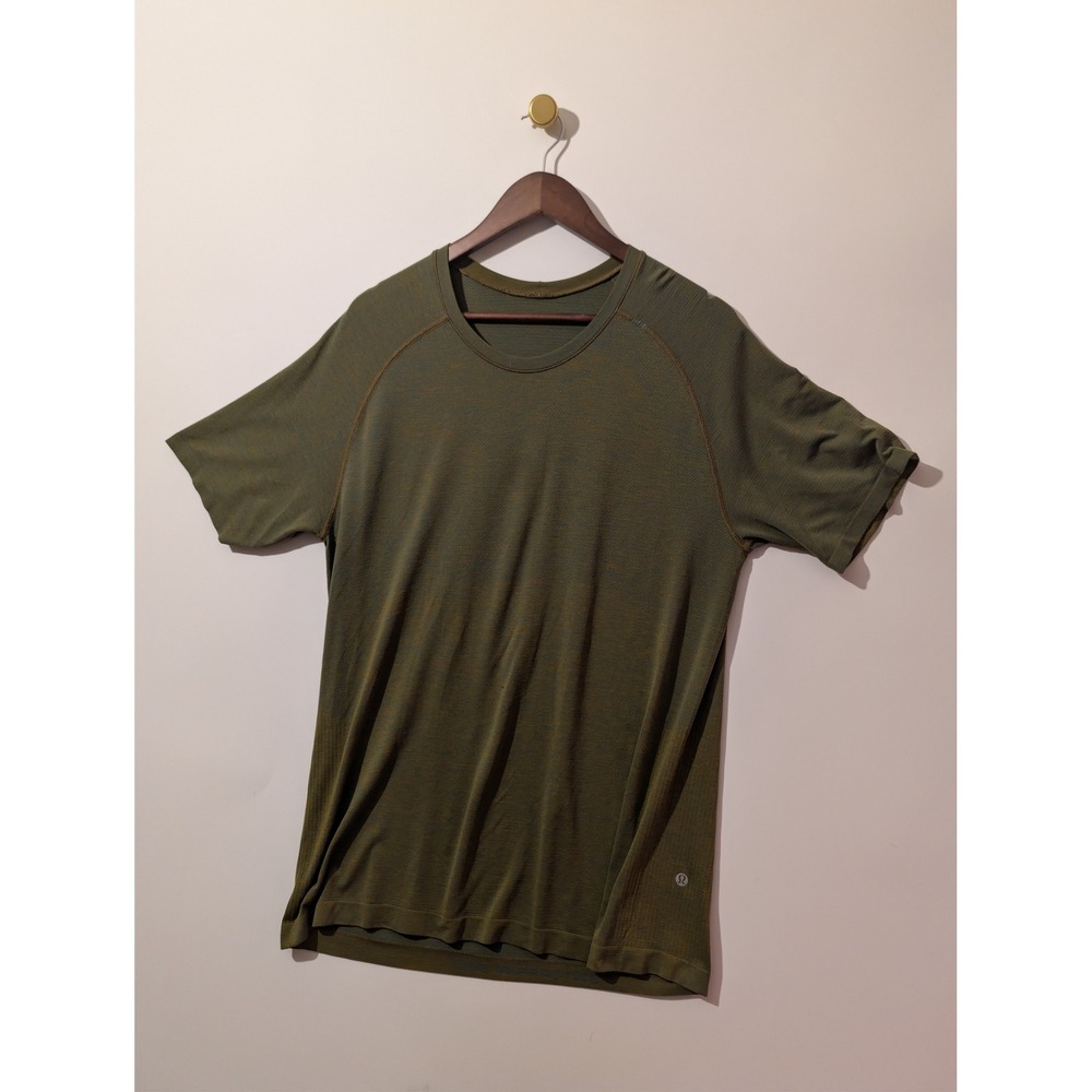 Lululemon Metal Vent Tech Shirt Mens L Olive Green Good Athletic Gym Tee